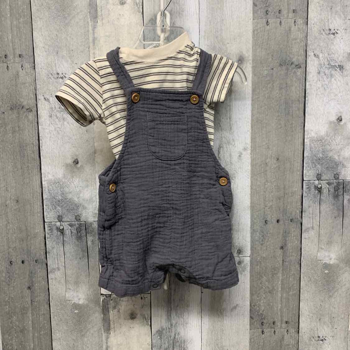 Size 3-6 Months Gray/Tan Carter's Shirt/Shorts