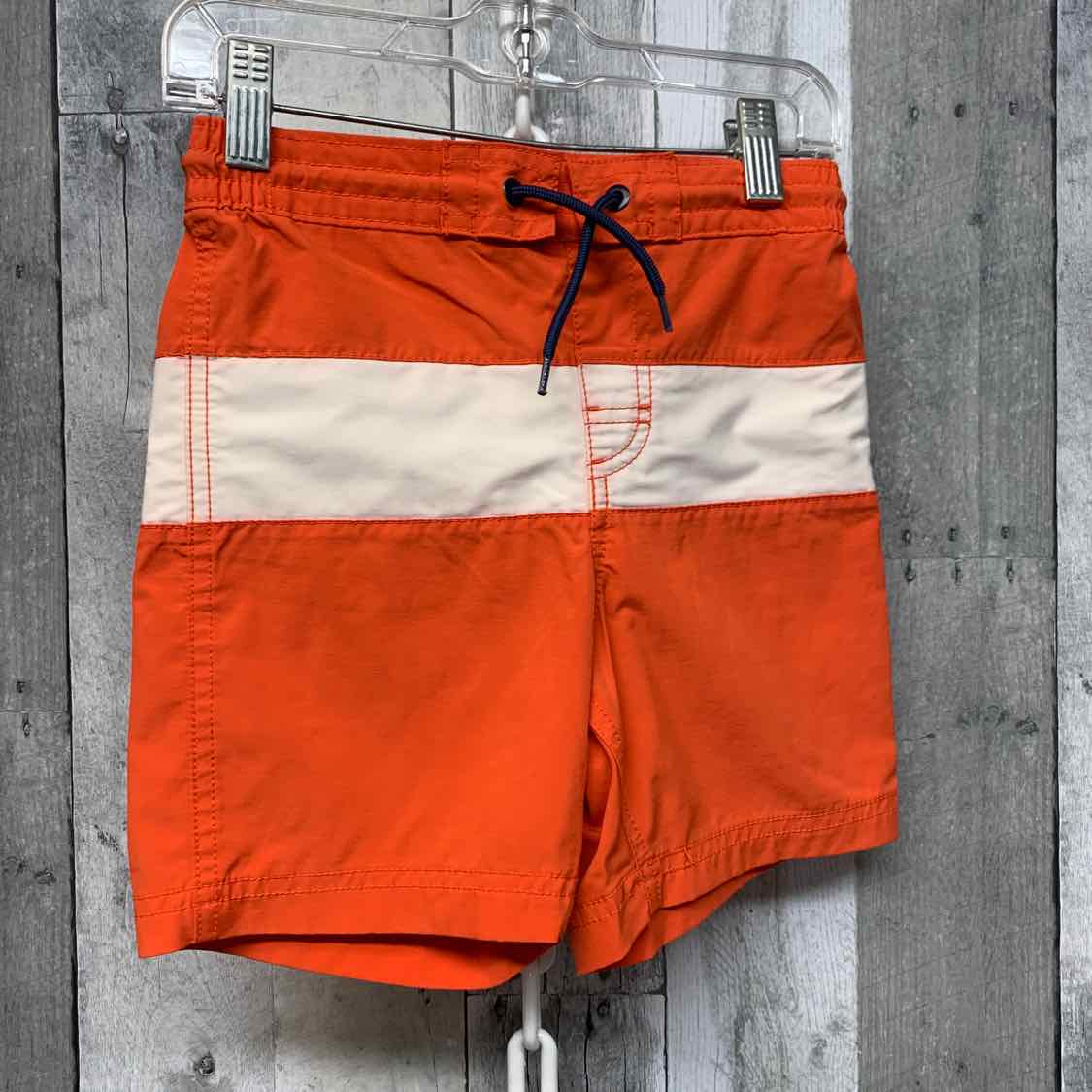 Size Small Orange/White Old Navy Swim Trunks