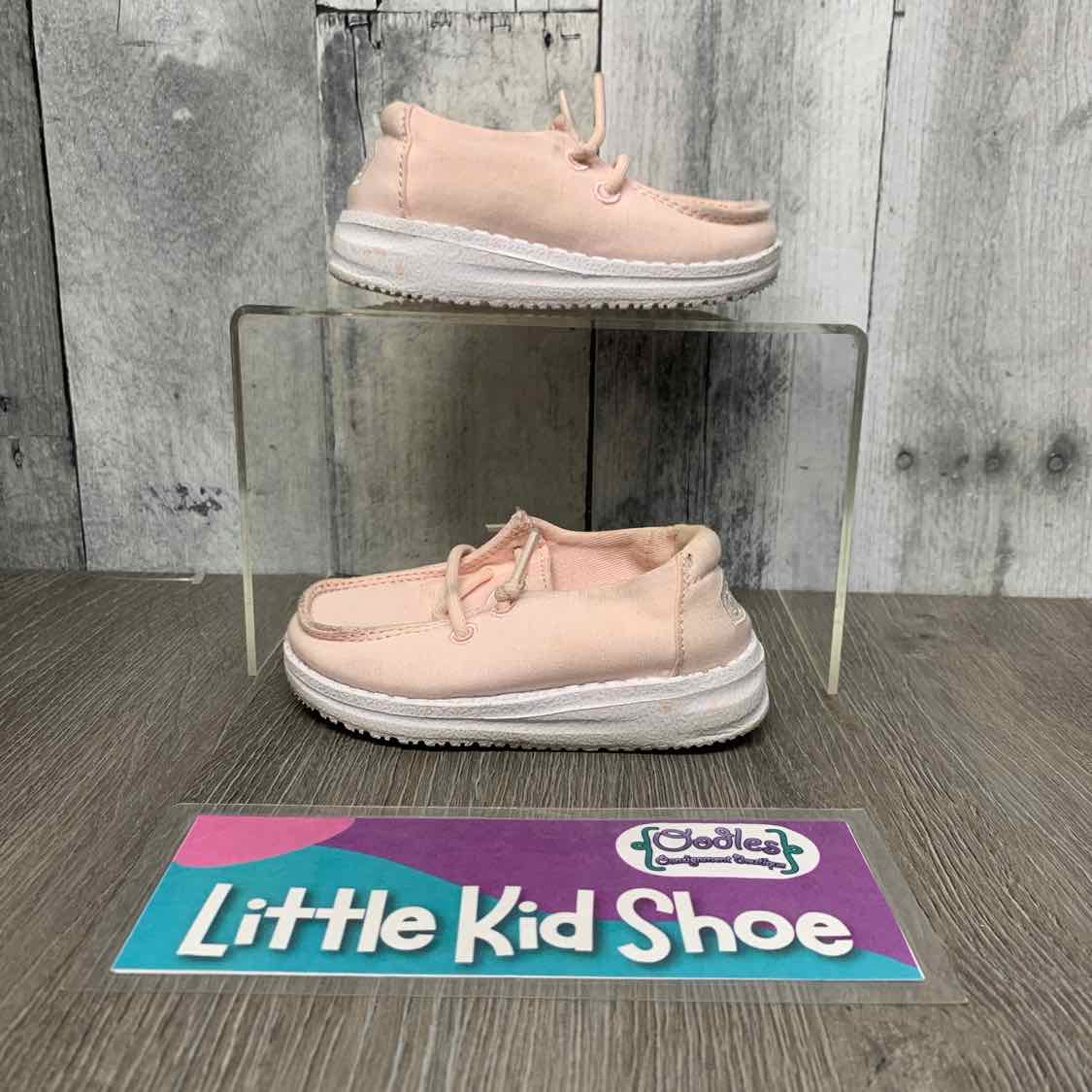 Size 5 Pink/White Hey Dude Loafers