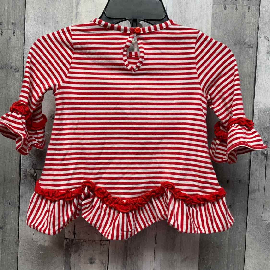 Size 4 Red Striped Rare Editions Long Sleeve Shirt