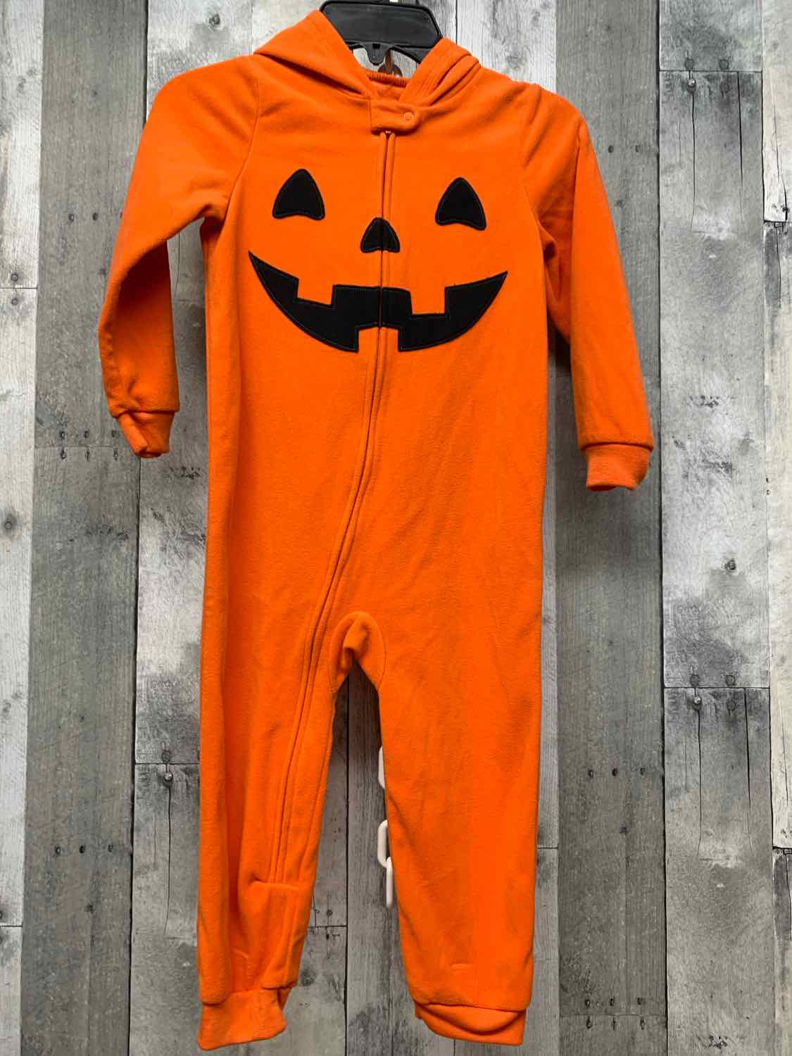 Size 4T Orange/Black Carter's Footy PJs