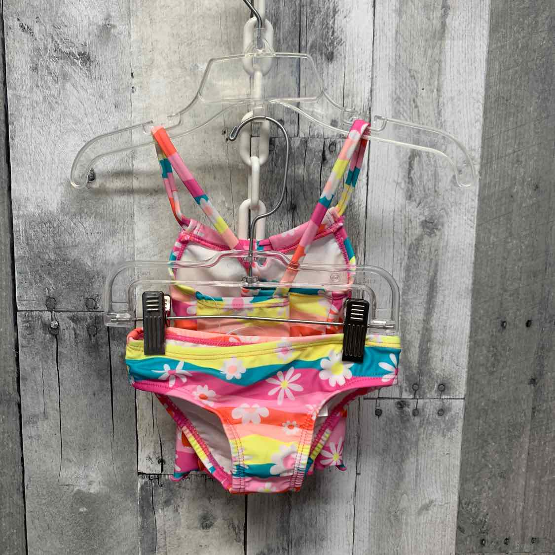 Size 18 Months Pink/Yellow Wonder Nation Swim Suit - 2pc+ - OodlesCB