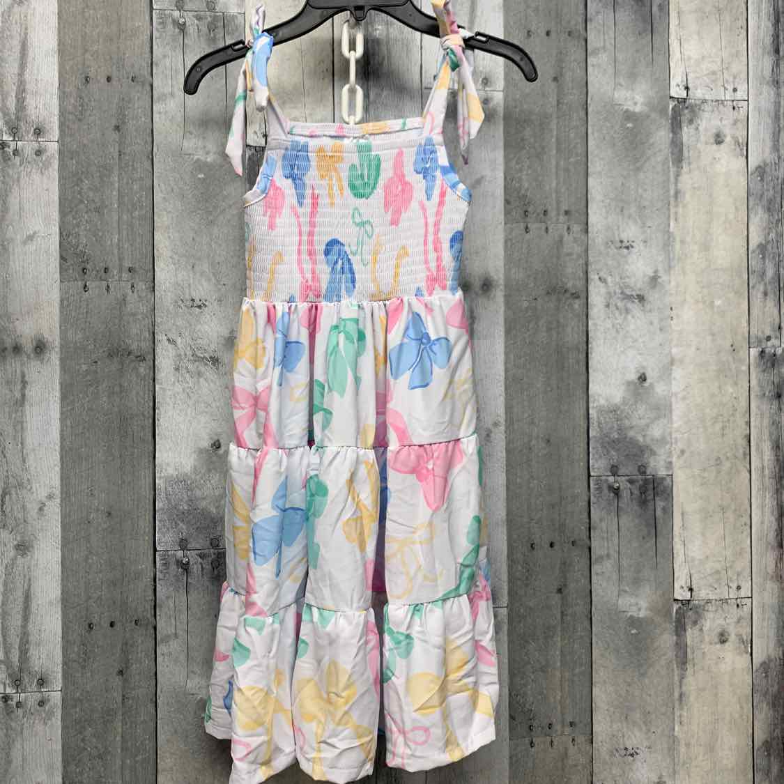 Size 6 White Print Boutique Brand Dress - OodlesCB