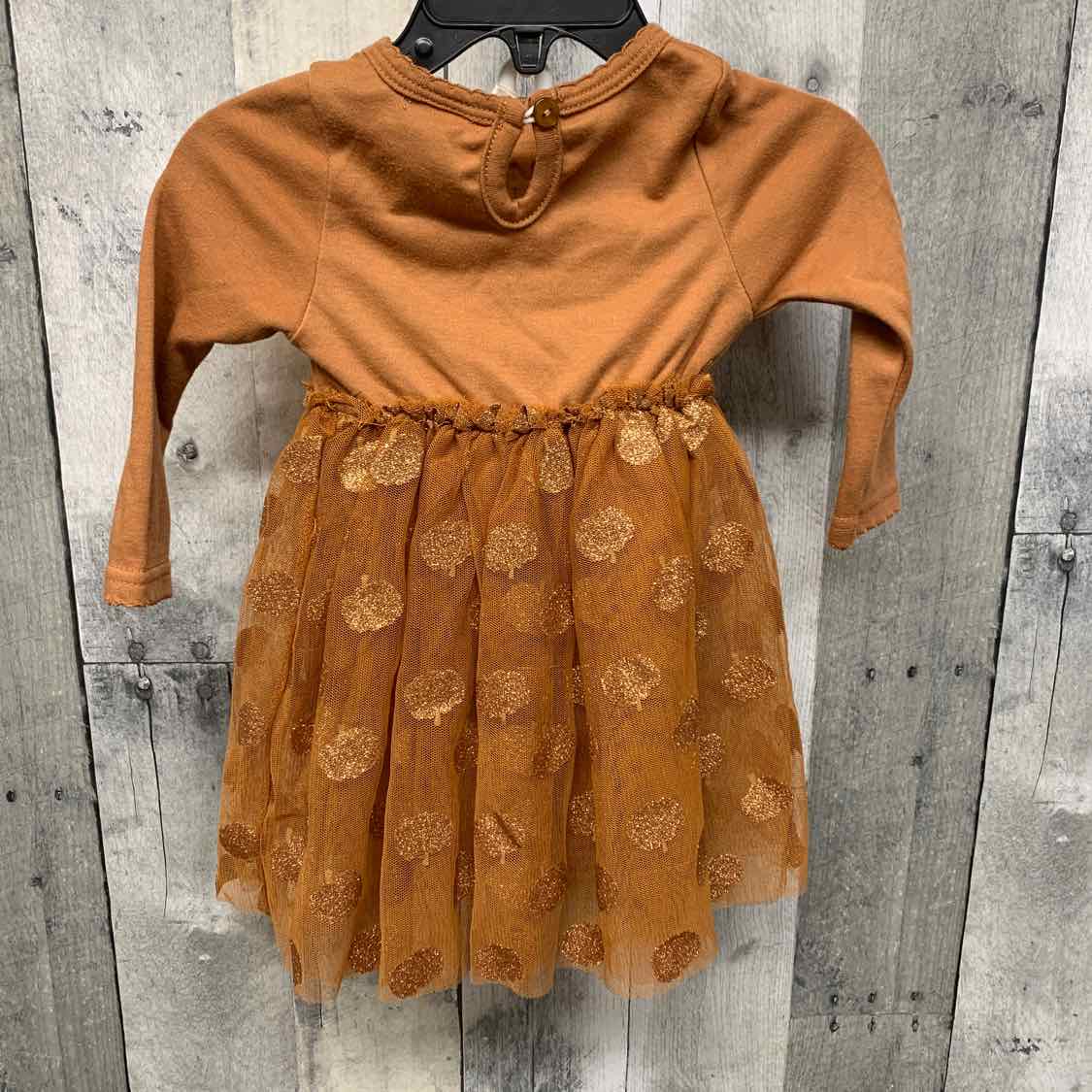 Size 9-12 Months Brown B Brand LS Dress