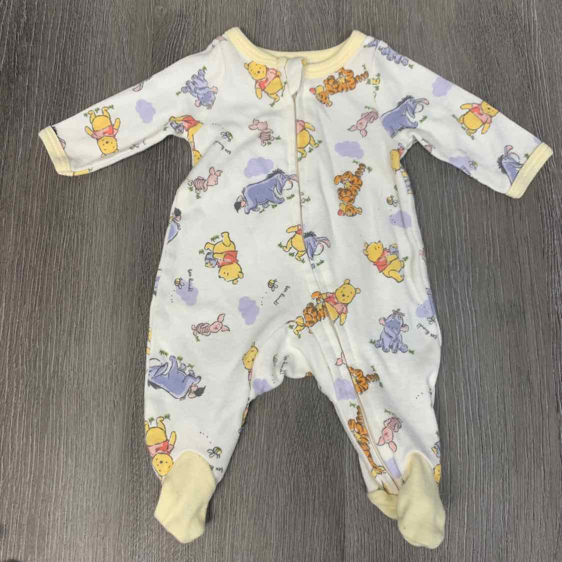 Size Preemie White/Yellow Disney Footy PJs - OodlesCB