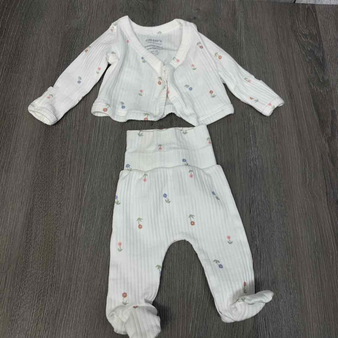 Size Preemie White Print Just One You Shirt/Pants