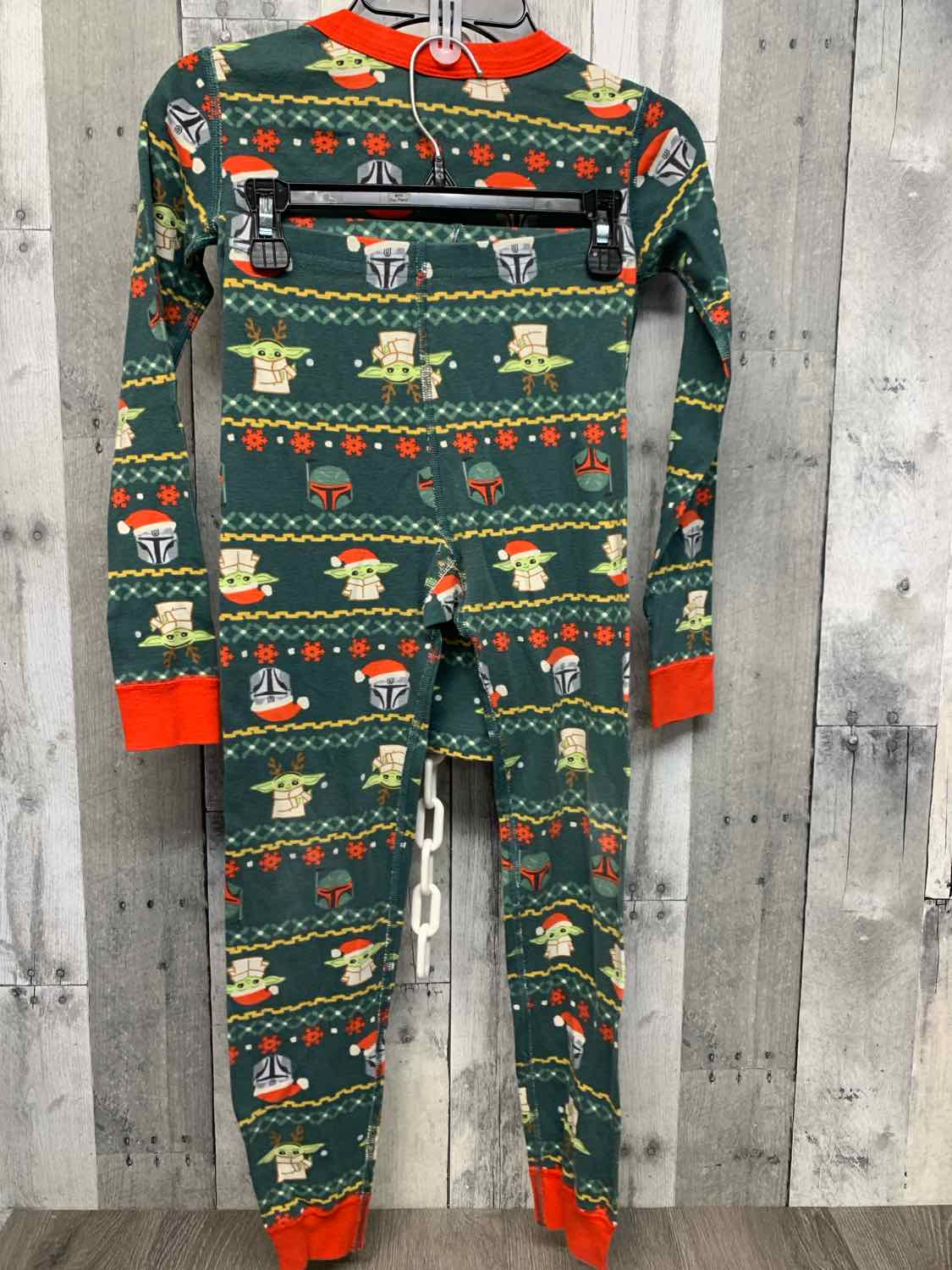 Size 8 Green Print Star Wars 2pc PJs