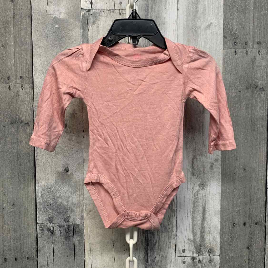 Size 0-3 Months Pink Bamboo Bodysuit