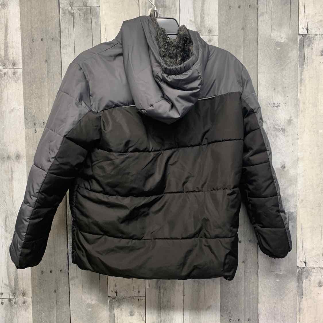 Size 8 Gray/Black Wonder Nation Snow Jacket