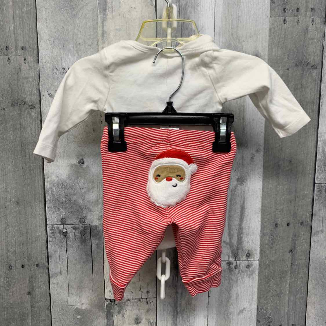 Size 3 Months White/Red Carter's Shirt/Pants