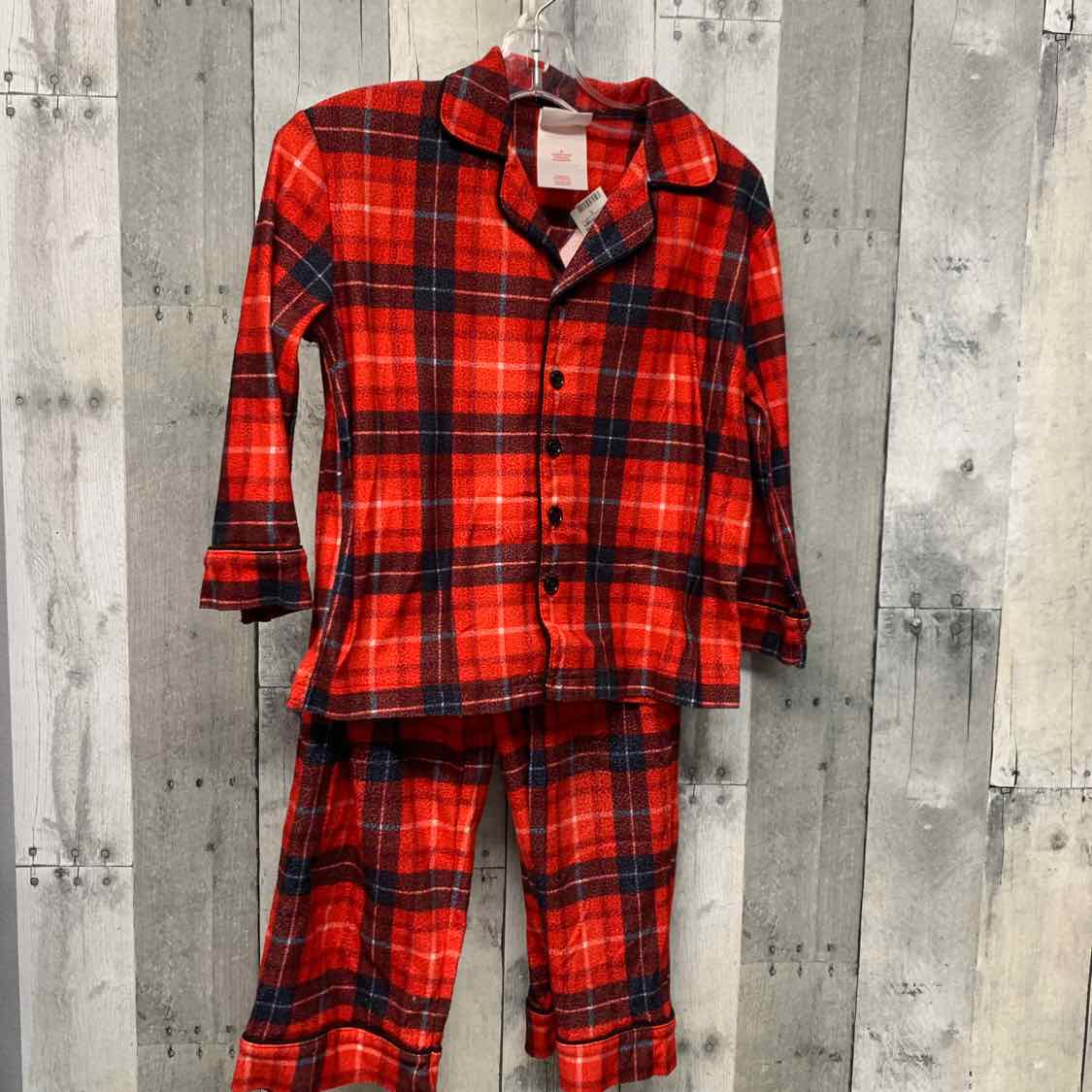 Size 4 Red Plaid Holiday Brands 2pc PJs