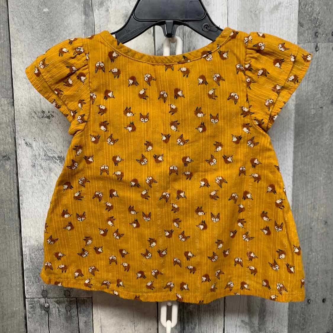 Size 18 Months Yellow Print Osh Kosh Short Sleeve Shirt