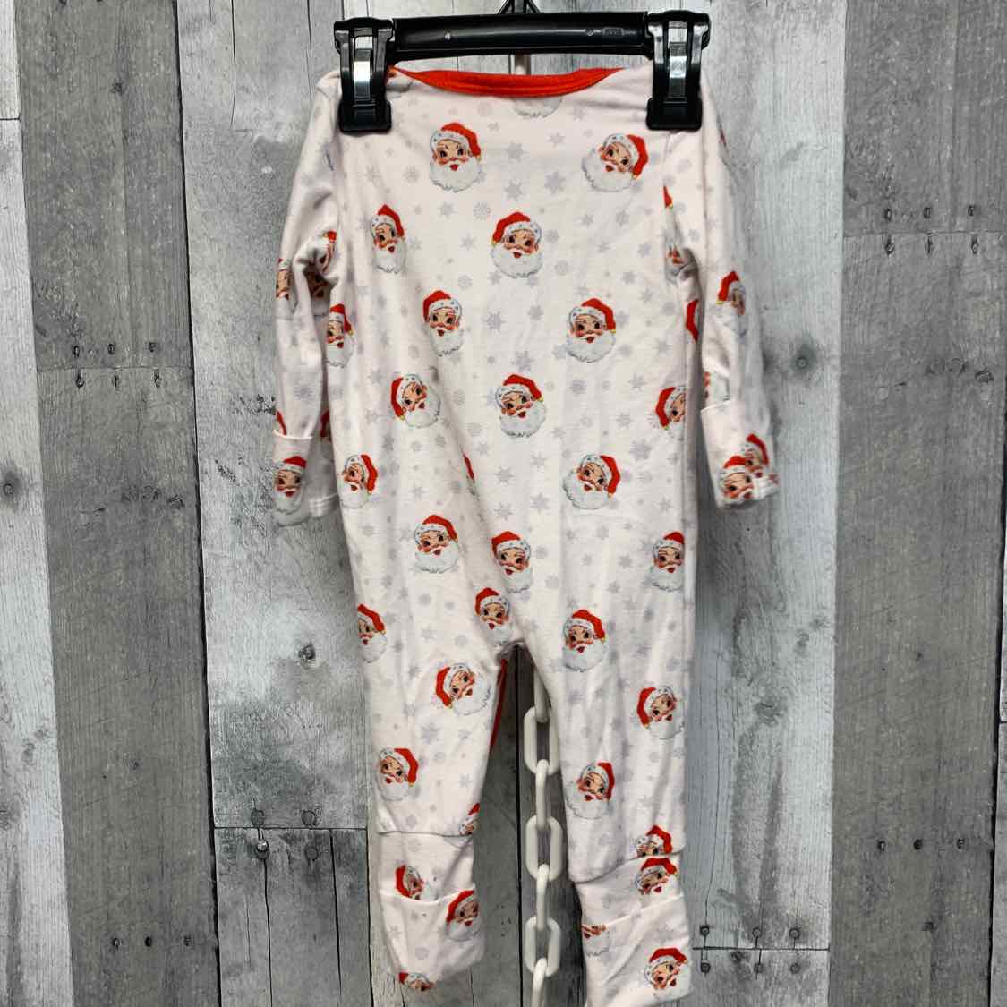 Size 0-3 Months White/Red Name Brand Footy PJs