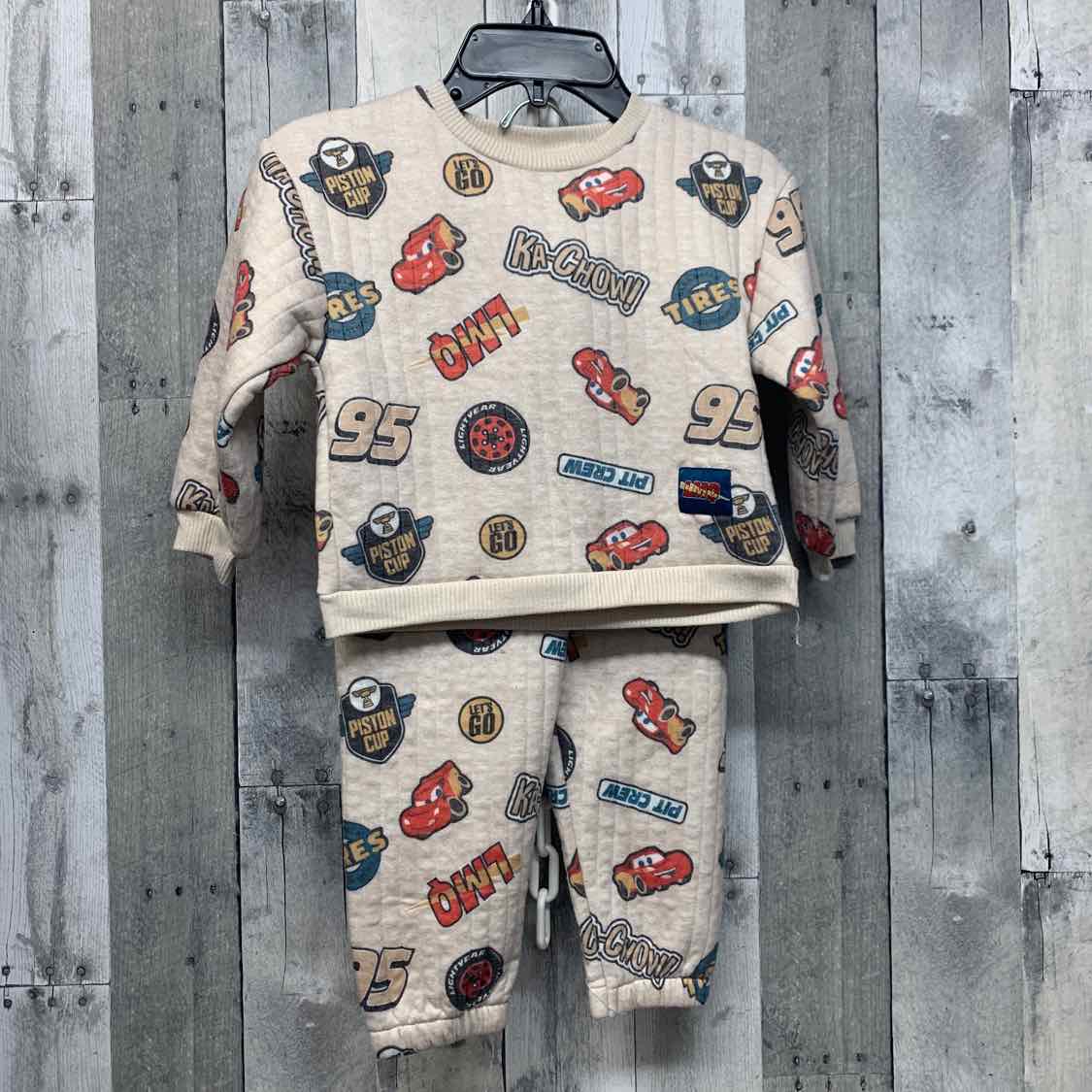 Size 4T Tan Print Disney Sweats - 2pc