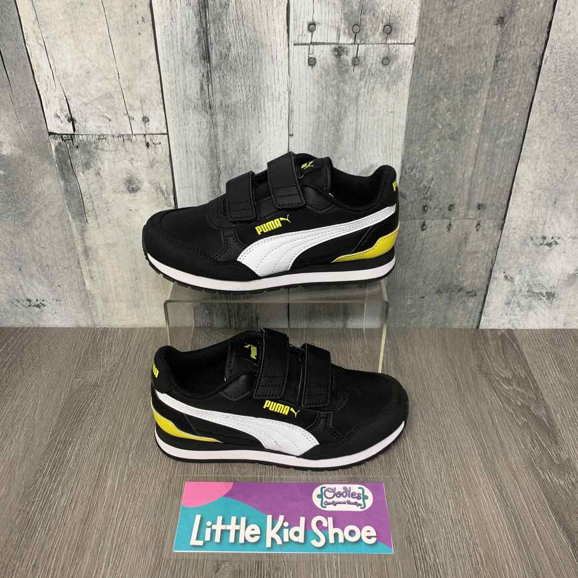 Size 1 Black/Yellow Puma Sneakers