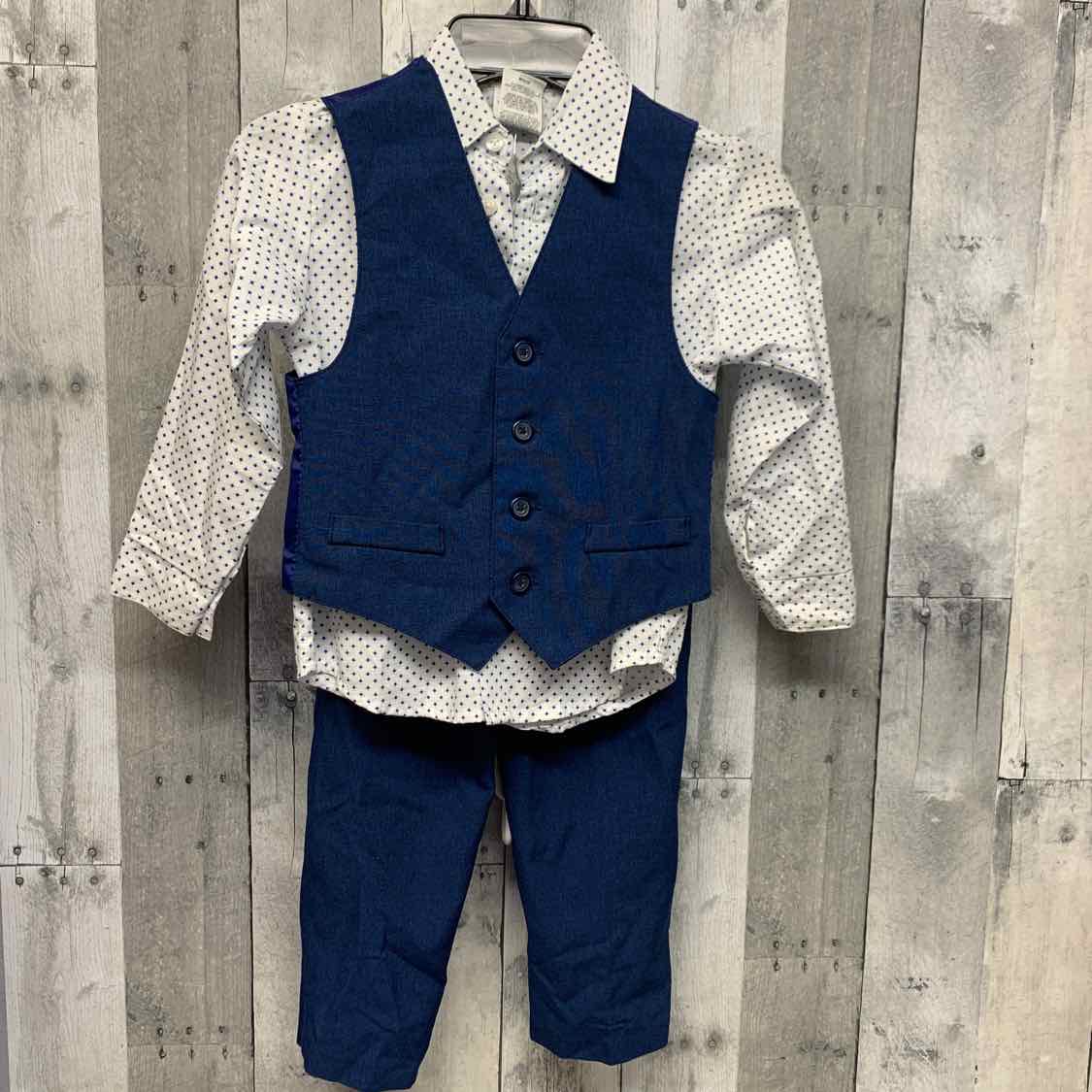 Size 4 White/Blue VanHeusen 2pc+ Suit