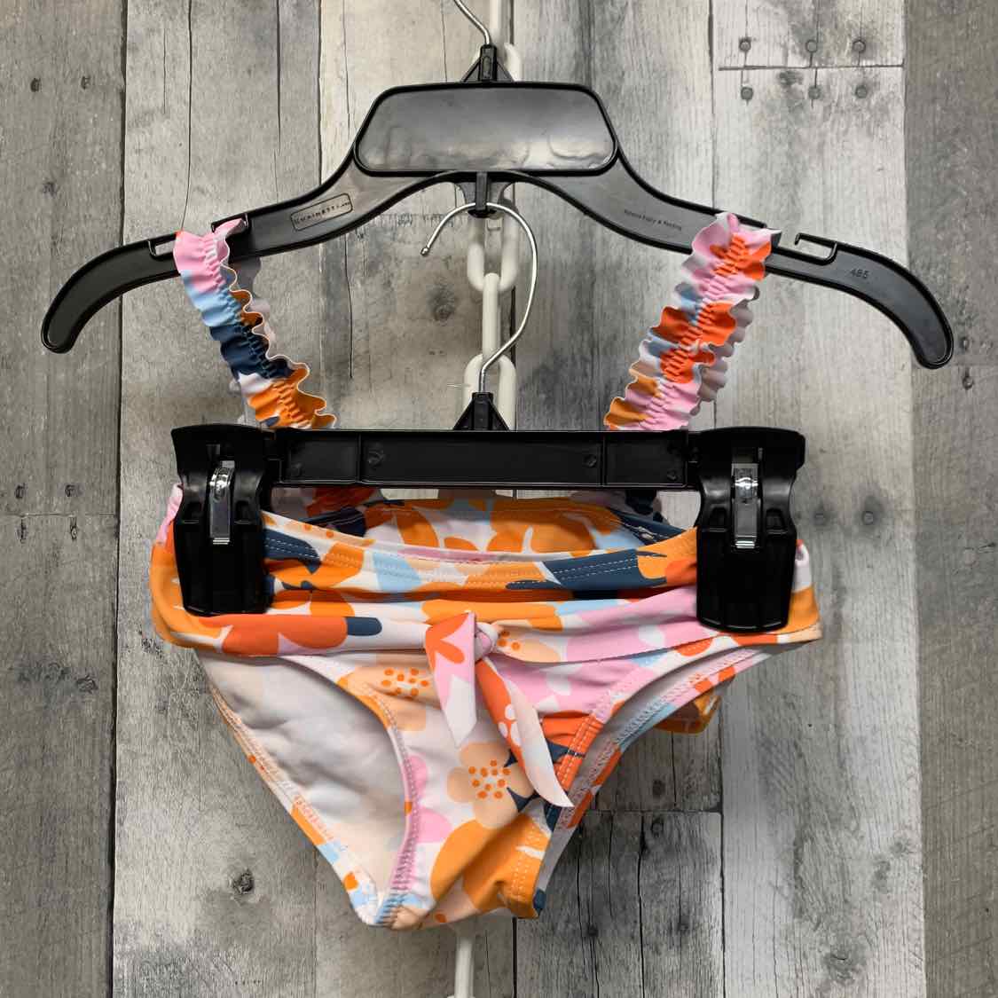 Size 5/6 White/Orange B Brand Swim Suit - 2pc+ - OodlesCB