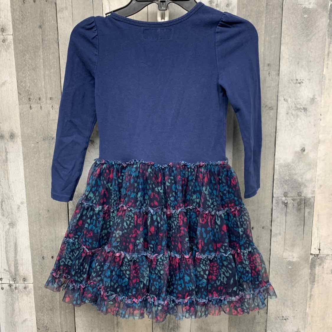 Size 6 Navy/Pink Nannette LS Dress