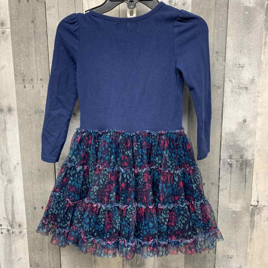 Size 6 Navy/Pink Nannette LS Dress