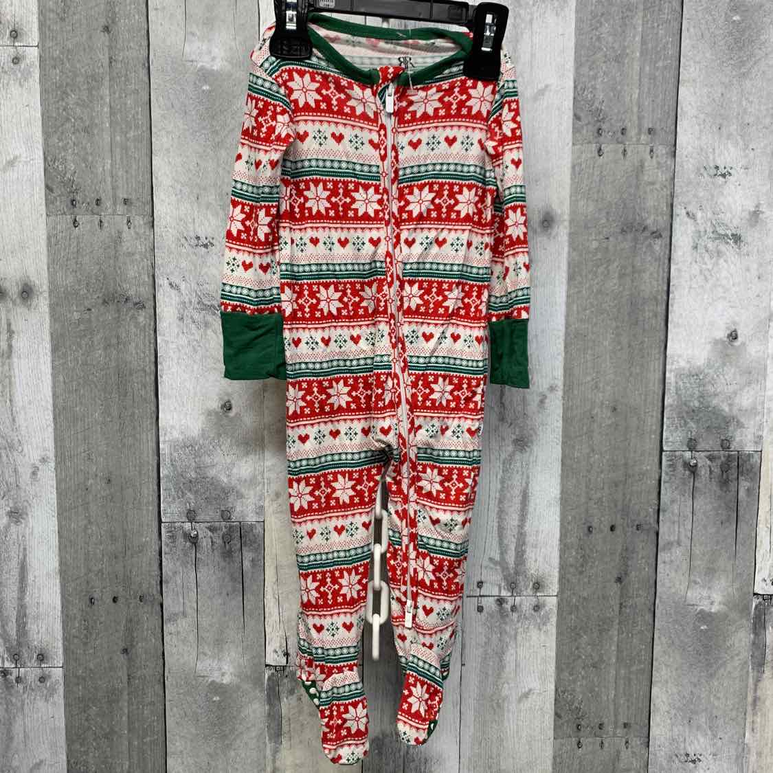 Size 9-12 Months Green/Red Boutique Brand Footy PJs