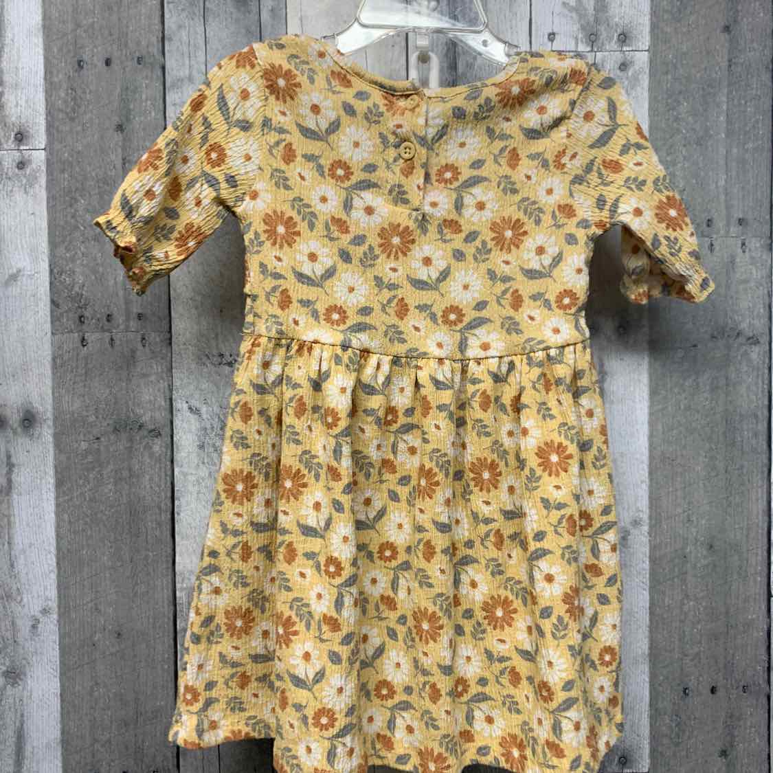 Size 3T Yellow Floral Print Little Lass Dress