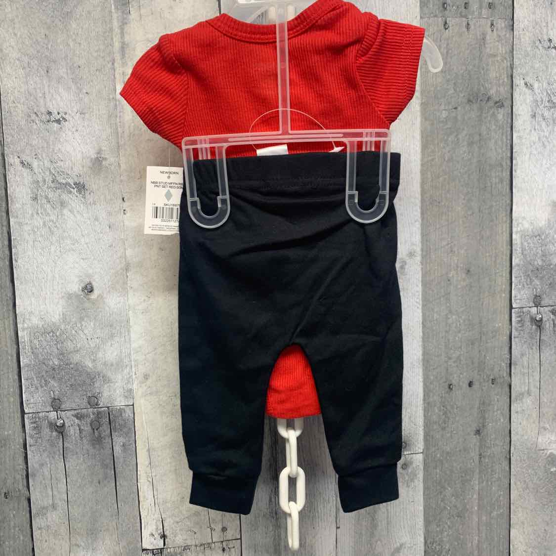 Size 0-3 Months Red/Black Kidgets Shirt/Pants