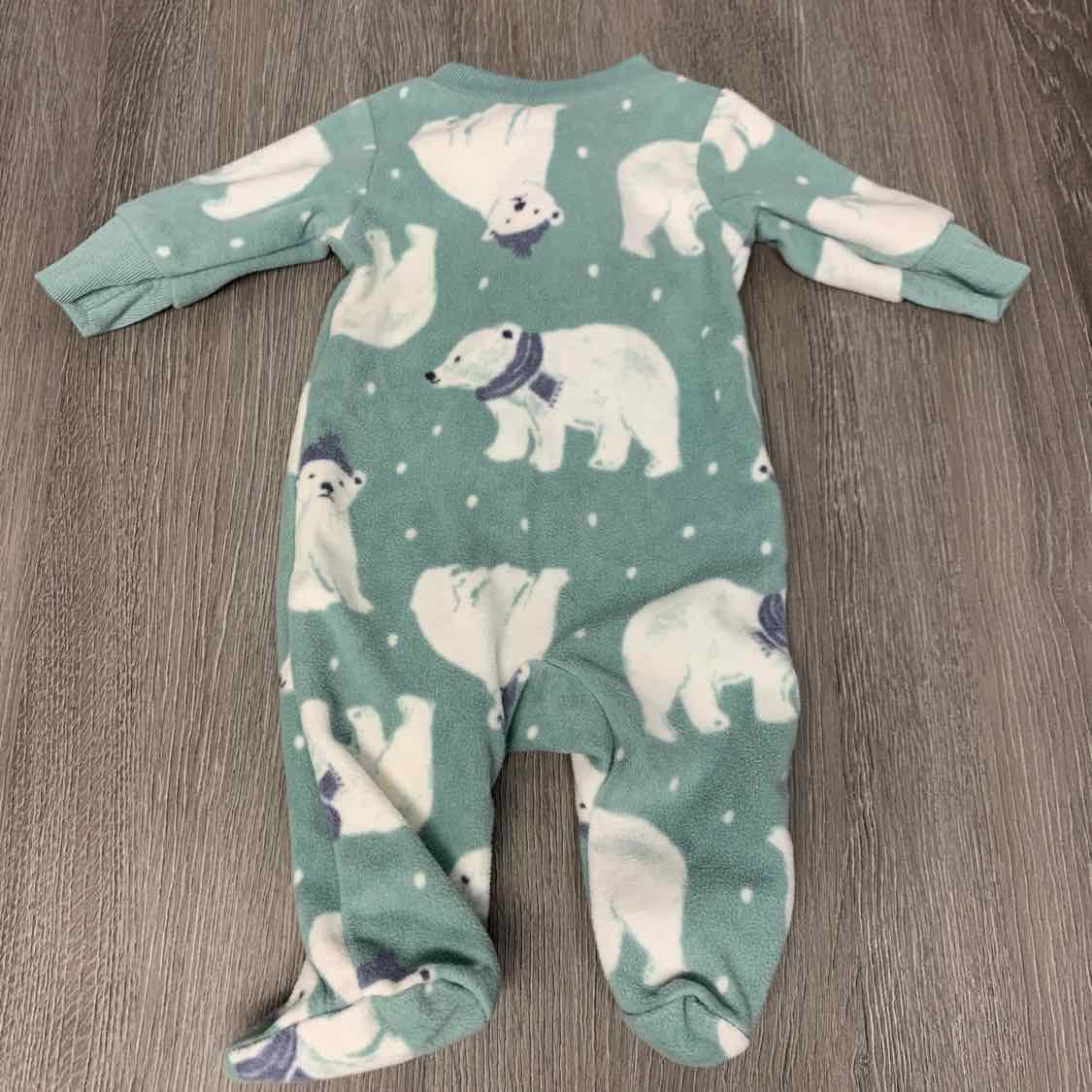 Size Preemie Green Child of Mine Footy PJs