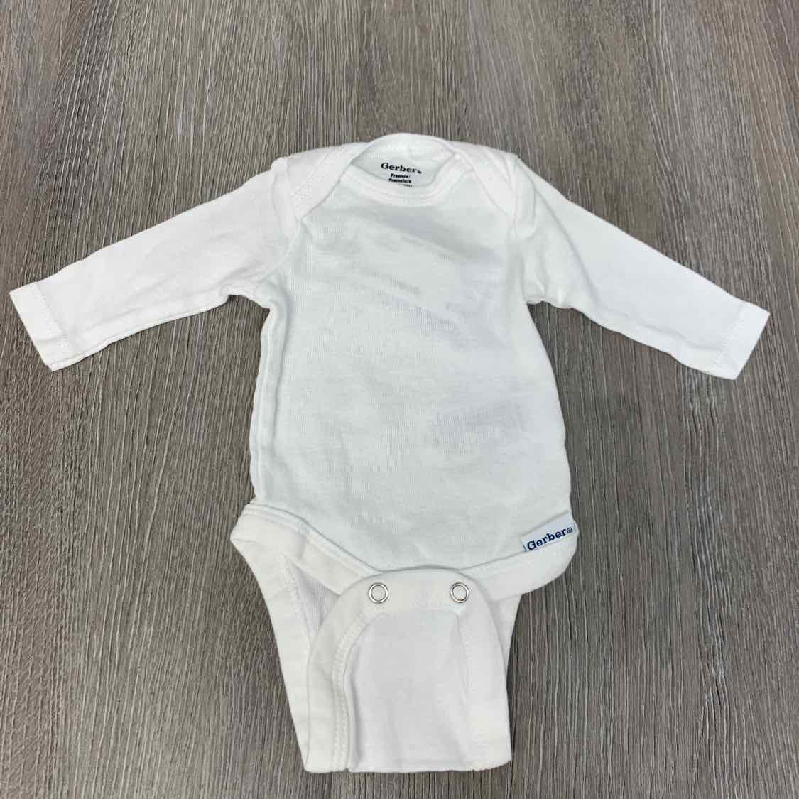 Size Preemie White Gerber Bodysuit
