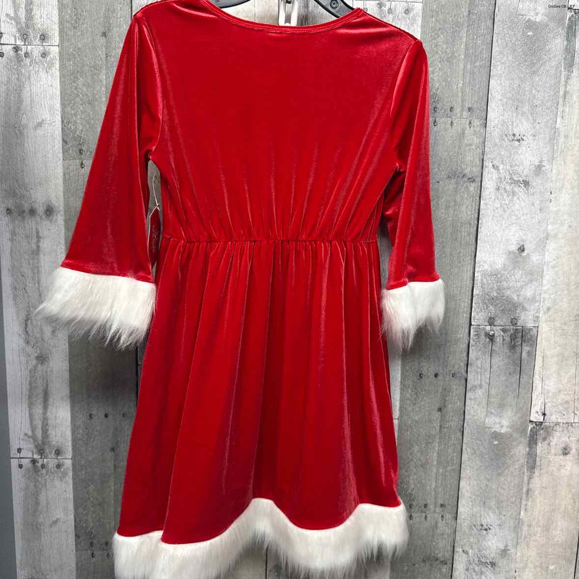 Size 7/8 Red/White Holiday Brands LS Dress