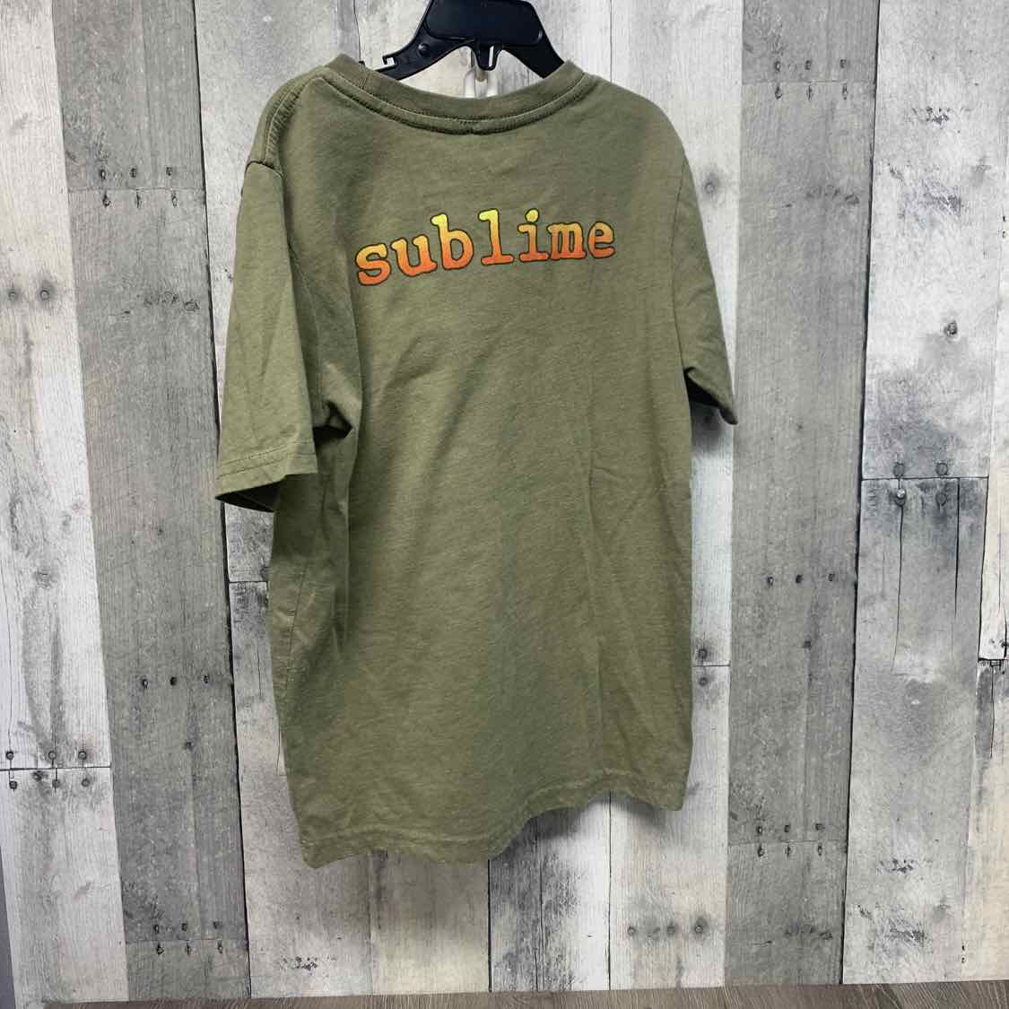 Size 8 Green Print B Brand T Shirt