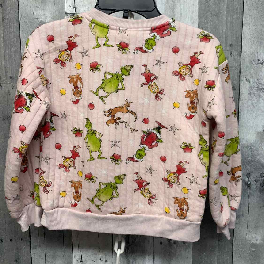 Size 6/7 Pink/Green Holiday Brands Long Sleeve Shirt