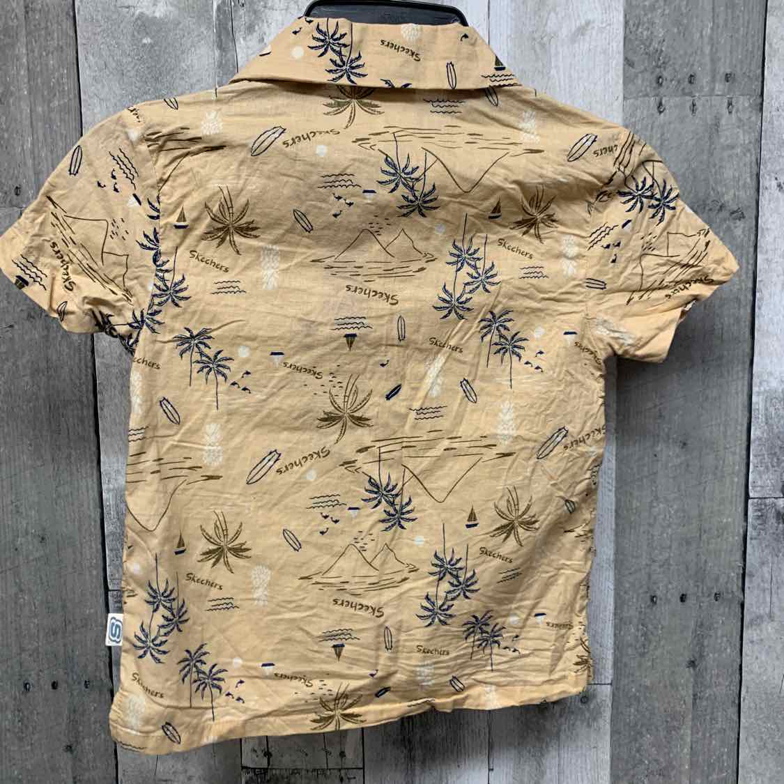 Size 5 Tan Print Skechers Button Up