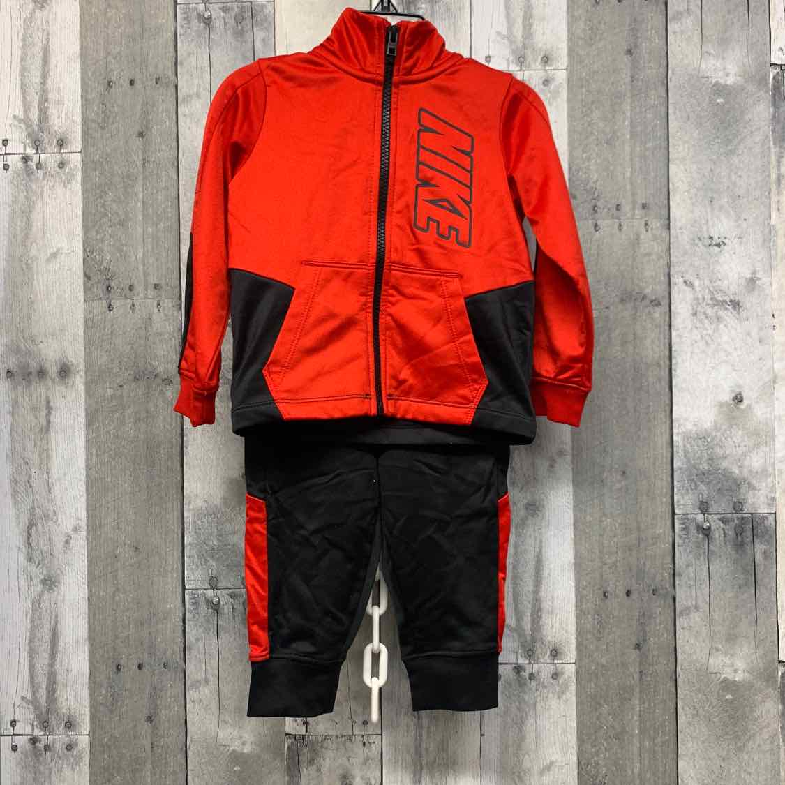 Size 24 Months Red/Black Sport Brand Jacket/Pants