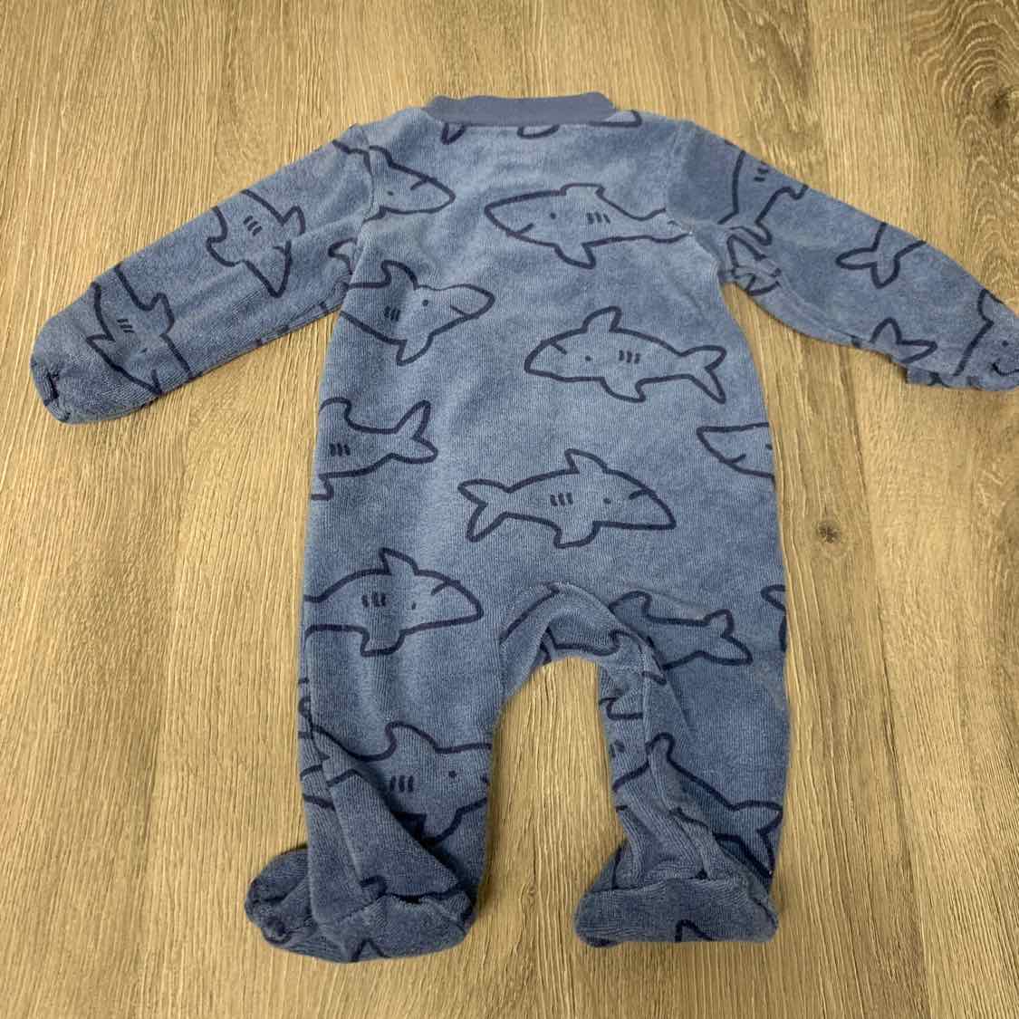 Size Preemie Blue Carter's Footy PJs