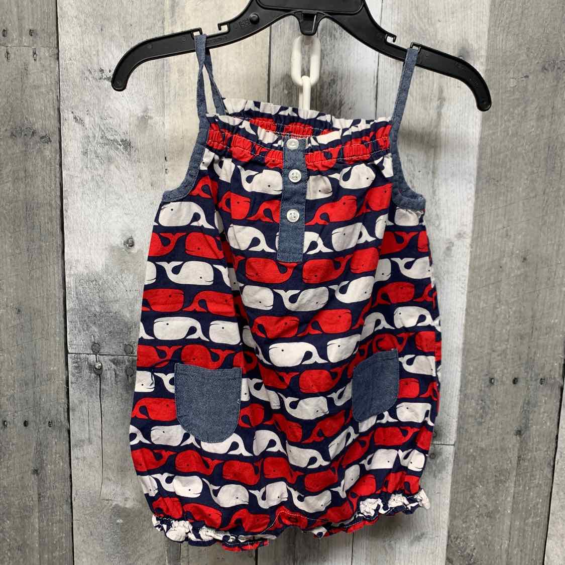 Size 12-18 Months Navy/Red Mud Pie Romper