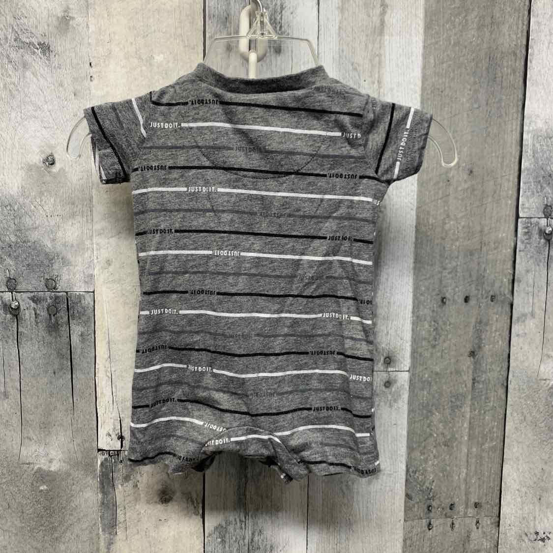 Size Newborn Gray Striped Sport Brand Romper - OodlesCB