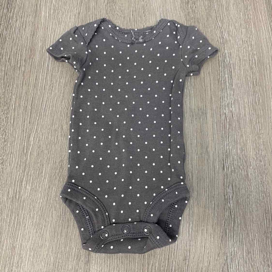 Size Preemie Gray Print Carter's Bodysuit
