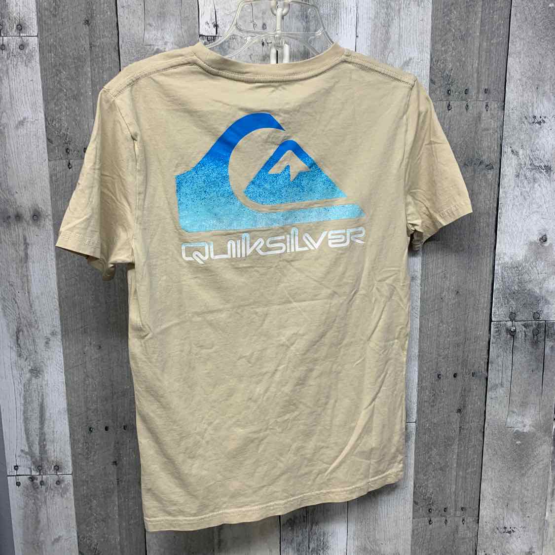 Size 10/12 Tan Graphic Quiksilver T Shirt