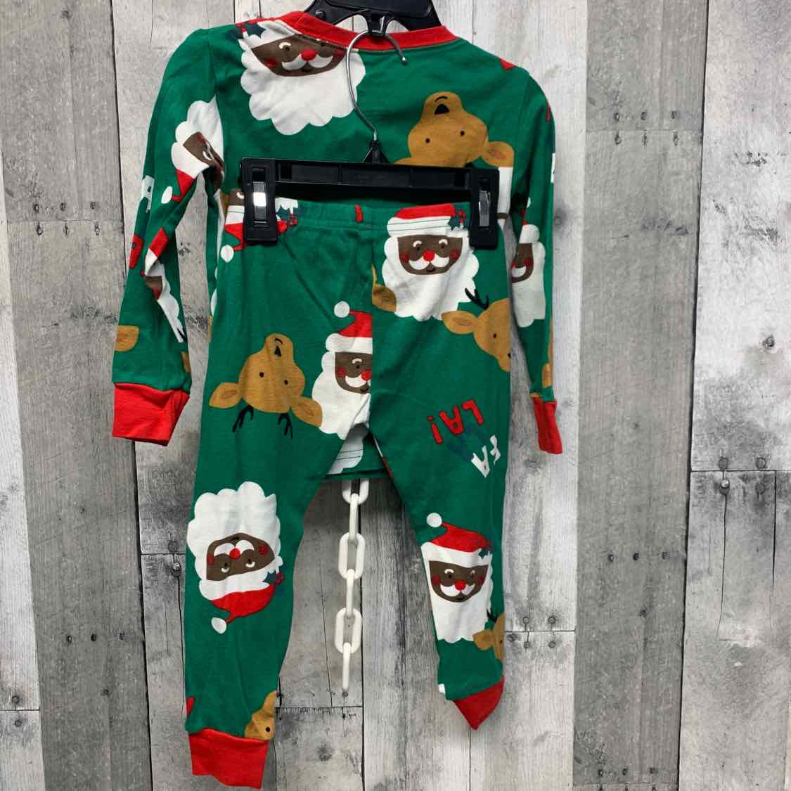 Size 3T Green Print Carter's 2pc PJs