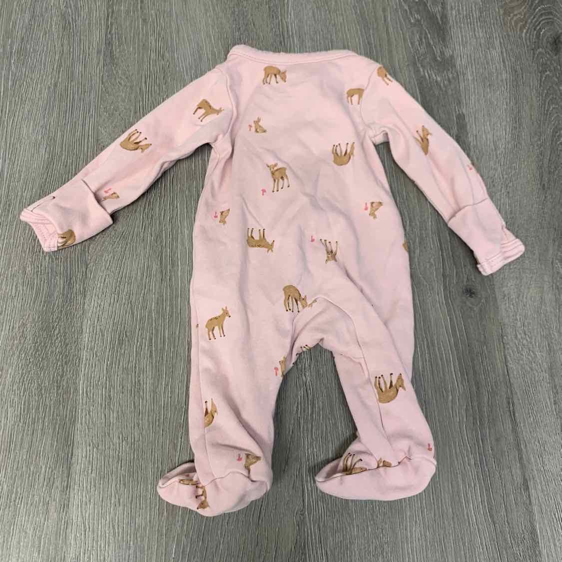 Size Preemie Pink Print Child of Mine Footy PJs