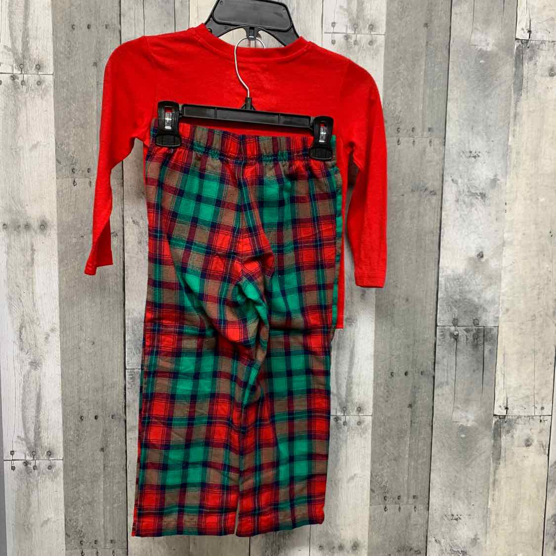 Size 4T Red/Green Holiday Brands 2pc PJs