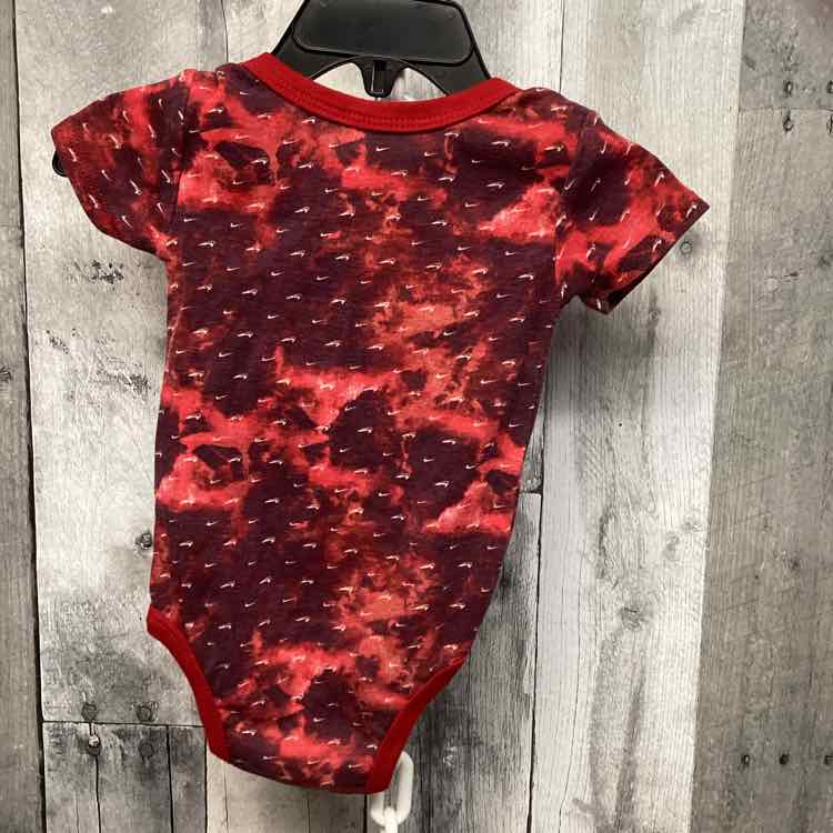 Size 0-6 Months Red/White Sport Brand Bodysuit