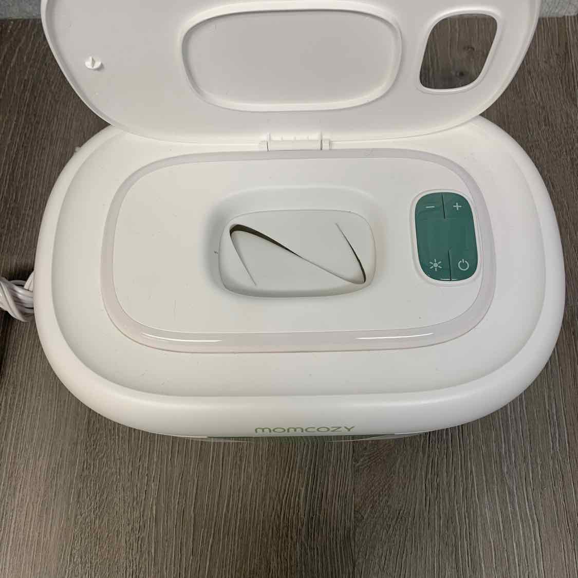 MomCozy White/Green Wipes Warmer