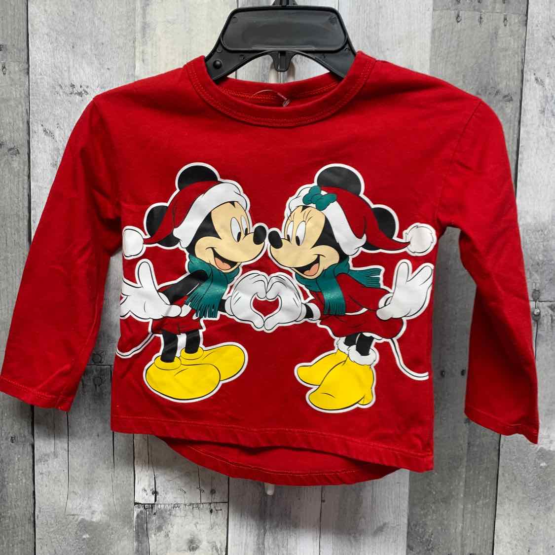 Size 4T Red Disney Long Sleeve Shirt