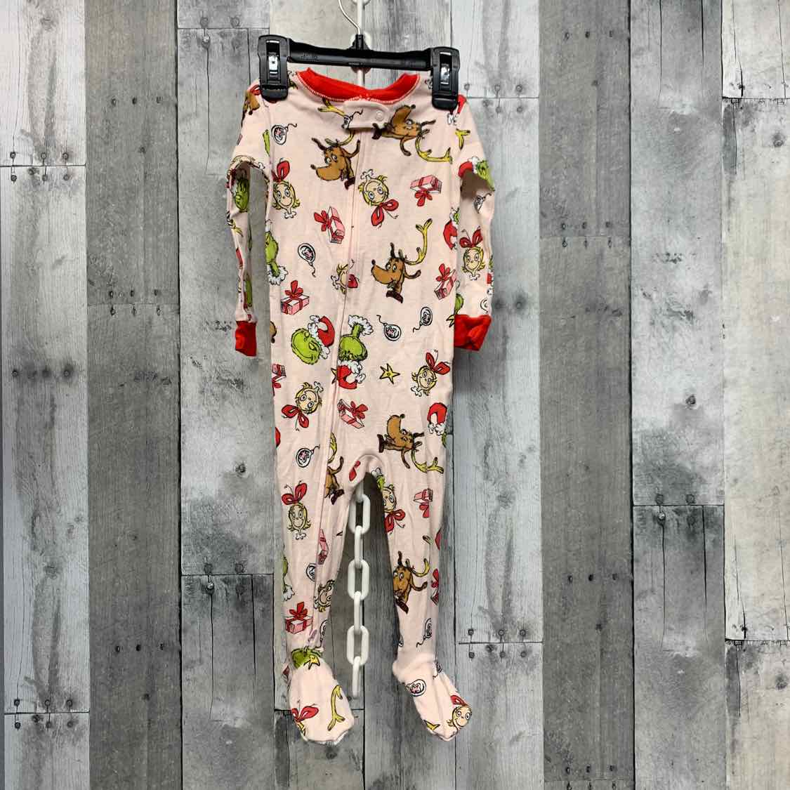 Size 12 Months Pink Print Carter's Footy PJs
