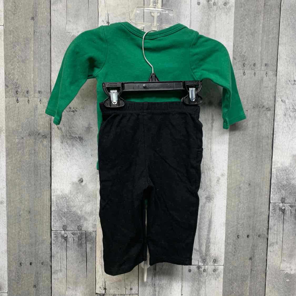 Size 9-12 Months Green/Black B Brand Shirt/Pants