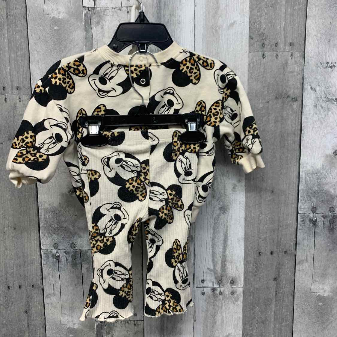 Size 3-6 Months Tan Print Disney Shirt/Pants