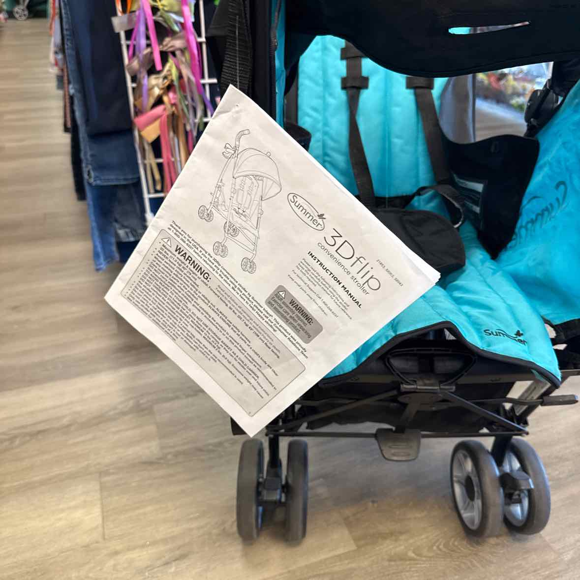 Summer Infant Black/Teal Lightweight Stroller