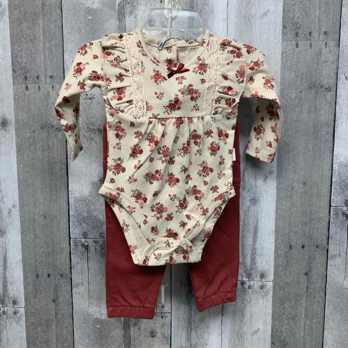 Size 3-6 Months Tan/Pink B Brand Shirt/Pants