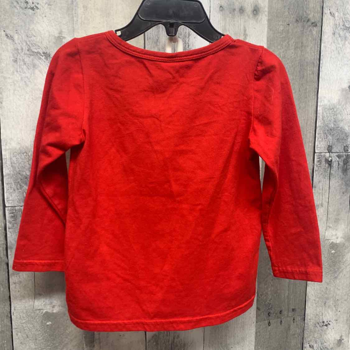 Size 3T Red Graphic Mid Brand Long Sleeve Shirt